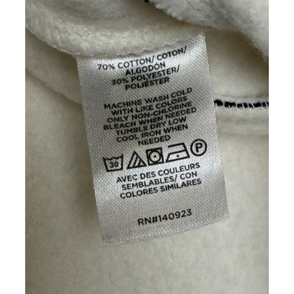 Loft Lou & Grey Piped Elite Fleece Sweatshirt Ivory Black Womens Size M NWOT - Picture 8 of 8